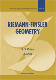 Cover of: Riemann-Finsler geometry