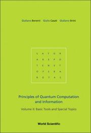 Principles of quantum computation and information