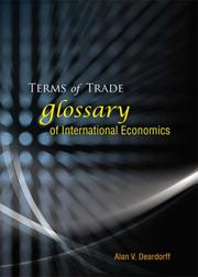 Terms of trade : glossary of international economics