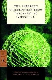 Cover of: The European philosophers from Descartes to Nietzsche