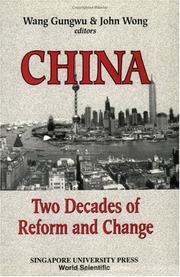 Cover of: China: two decades of reform and change