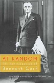 Cover of: At Random: the reminiscences of Bennett Cerf