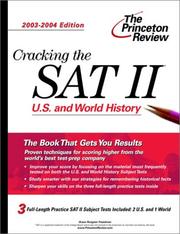 Cover of: Cracking the SAT II: U.S. & World History, 2003-2004 Edition (College Test Prep)