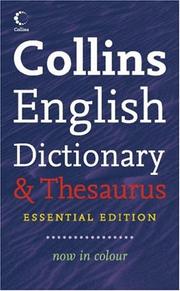 Cover of: Collins Essential Dictionary and Thesaurus (Dictionary/Thesaurus)