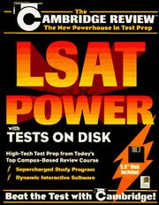 Cover of: Arco Lsat Power With Tests on Disk: User's Manual (Cambridge Review the New Powerhouse in Test Prep)