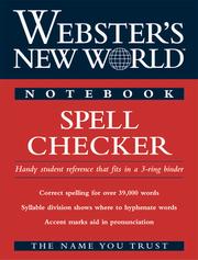 Cover of: Webster's New World Notebook Spell Checker (Webster's New World)