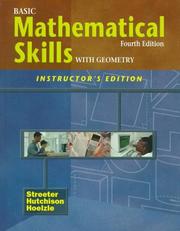 Cover of: Basic Mathematical Skills With Geometry by James Streeter, Donald Hutchison, Louis Hoelzle