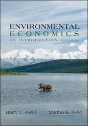 Cover of: Environmental Economics (McGraw-Hill International Editions) by Barry C. Field