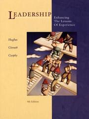 Cover of: Leadership (McGraw-Hill International Editions) by Richard L. Hughes, Robert Ginnett, Gordon Curphy