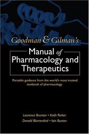 Goodman & Gilman's manual of pharmacology and therapeutics