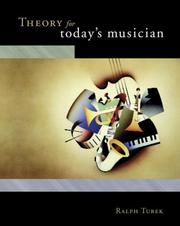 Cover of: Theory for Today's Musician