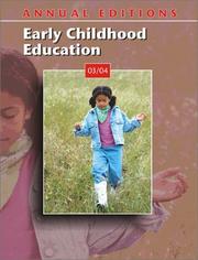 Cover of: Annual Editions: Early Childhood Education 03/04
