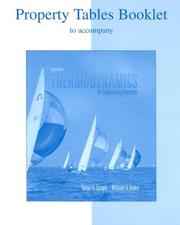 Cover of: Property Tables Booklet/Thermodynamics