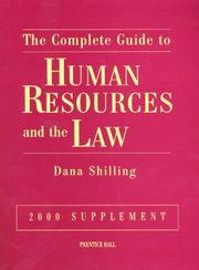 Cover of: The Complete Guide to Human Resources and the Law, 2000 (Complete Guide to Human Resources & the Law Supplement)
