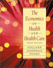 Cover of: The Economics of Health and Health Care (3rd Edition)