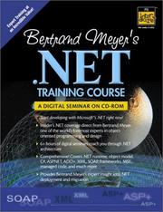 Cover of: Bertrand Meyer's .NET Training Course