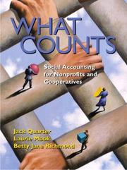 Cover of: What Counts: Social Accounting for NonProfits and Cooperatives