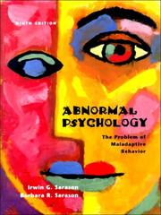 Cover of: Abnormal Psychology: The Problem of Maladaptive Behavior