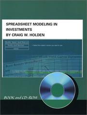 Cover of: Spreadsheet Modeling in Investments Book and CD-ROM by Craig W. Holden