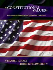 Cover of: Constitutional Values by Daniel J. Hall, John Feldmeier