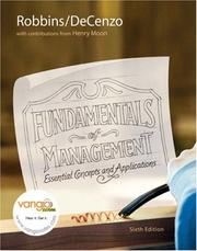 Fundamentals of management : essential concepts and applications