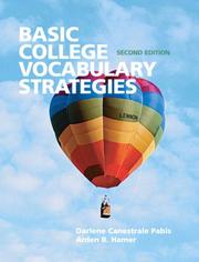 Cover of: Basic College Vocabulary Strategies (2nd Edition) (Pabis Supplemental Vocabulary) | Darlene Ca Pabis