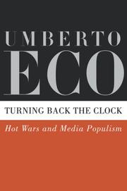 Cover of: Turning Back the Clock by Umberto Eco