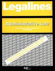 Cover of: Legalines: Administrative Law : Adaptable to Third Edition of Breyer Casebook