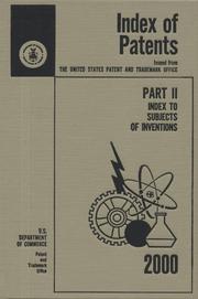 Cover of: Index of Patents, 2000, Pt. 2, Index to Subjects of Invention