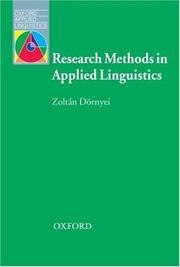 Cover of: Research Methods in Applied Linguistics