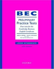 Cover of: BEC Practice Tests by Vanessa Jakeman, Russell Whitehead