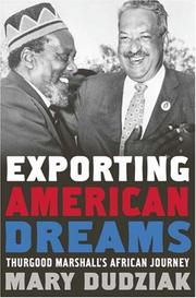 Cover of: Exporting American Dreams: Thurgood Marshall's African Journey