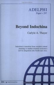 Beyond Indochina (Adelphi Papers) by Carl Thayer