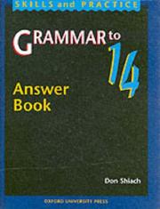 Grammar to 14. Answer book