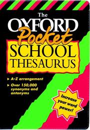 The Oxford pocket school thesaurus