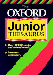 Cover of: The Oxford Junior Thesaurus