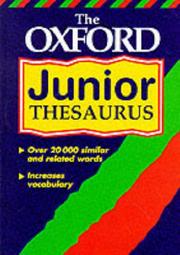 Cover of: The Oxford Junior Thesaurus by Alan Spooner