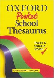 Cover of: Oxford Pocket School Thesaurus