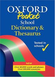 Oxford pocket school dictionary and thesaurus