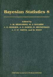 Bayesian statistics 8 : proceedings of the eighth Valencia International Meeting : June 2-6, 2006