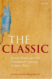 Cover of: The Classic by Christopher Prendergast