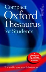 Cover of: Compact Oxford Thesaurus for University and College Students (Thesaurus)