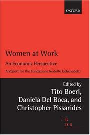 Cover of: Women at Work: An Economic Perspective (Rodolfo De Benedetti Lecture)