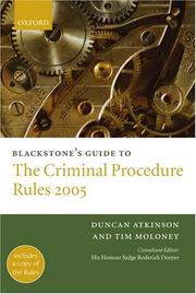 Blackstone's guide to the criminal procedure rules