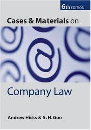 Cases and materials on company law