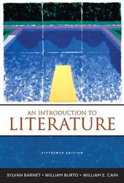 Cover of: Introduction to Literature, An (15th Edition) by Sylvan Barnet, William E. Burto, William E. Cain