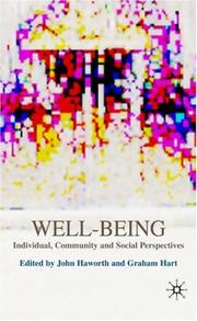 Cover of: Well-Being: Individual, Community and Social Perspectives