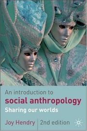 Cover of: An Introduction to Social Anthropology: Sharing Our Worlds, Second Edition