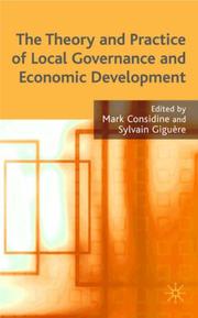 The theory and practice of local governance and economic development