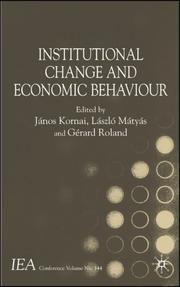 Institutional change and economic behaviour